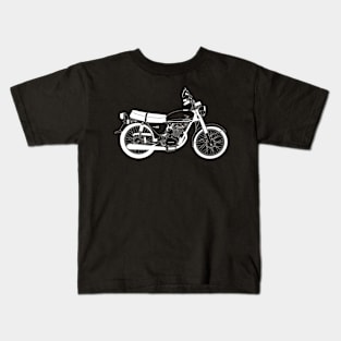 Honda CB100 White Outline Kids T-Shirt